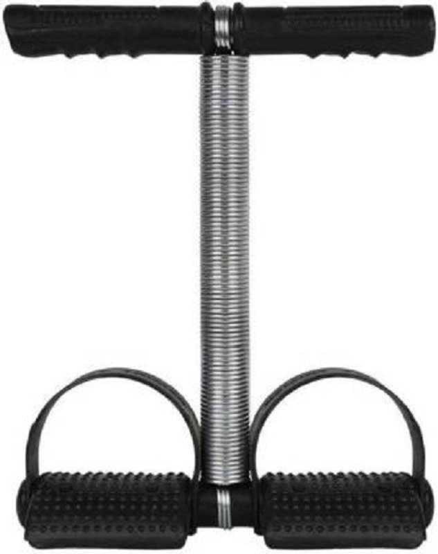 FITNESSDEALS tummy trimmer with SINGLE spring and soft grip handle Ab Exerciser(Black)