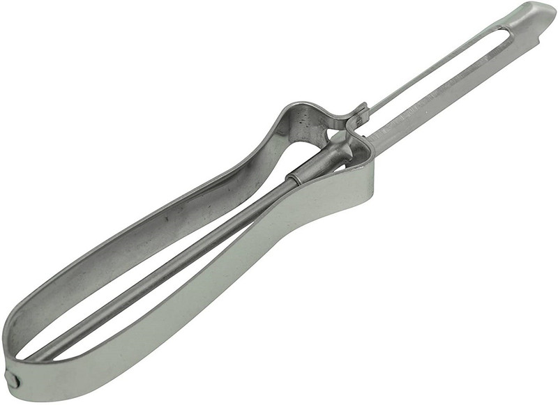 AKADO Stainless steel kitchen fruit and vegetable potato straight peeler razor sharp Straight Peeler(Silver)