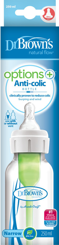 Dr Brown DR.BROWN NATURAL FLOW OPTIONS 250 ML NARROW - 250 ml(White)
