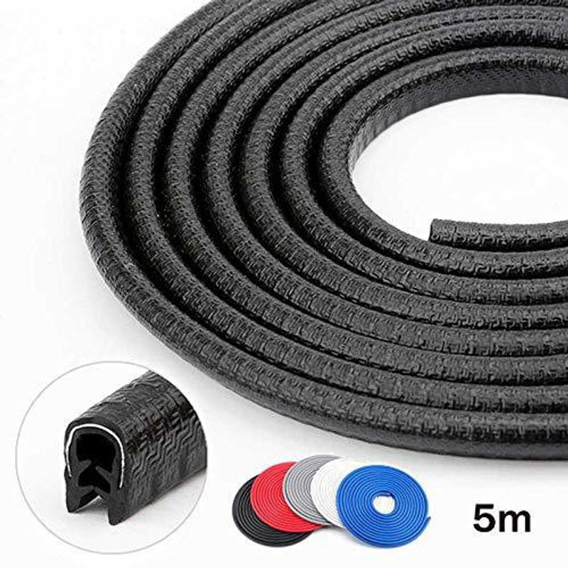 Ubee Rubber, Silver Plated Car Door Guard(Black, Pack of 5 Meter, Black Color, Volkswagen, Lexus, Mahindra, Jaguar, Hyundai, Audi, Toyota, Range Rover, Honda, Ford, BMW, Skoda, Land Rover, Isuzu, Universal For Car, 800, i10 Active, New Swift, Innova, Rapid, Sonata Embera, Baleno, New Dzire, i10, Lan