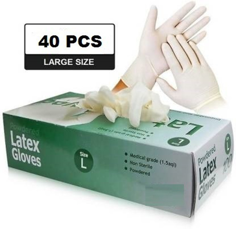 DM SPECIALLY FOR SPECIALIST : Best Quality Latex Examination Gloves(Pack of 100)