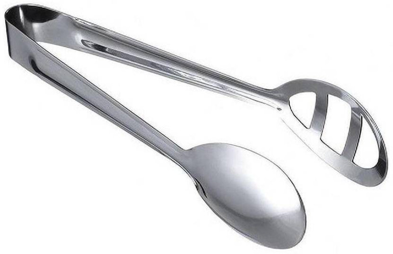 A2SK Stainless Steel Oval Salad 23 cm Pastry, Ice, Sugar, Cake, Pom, Serving, Utility, Steak, Biscuit Tongs(Pack of 1)