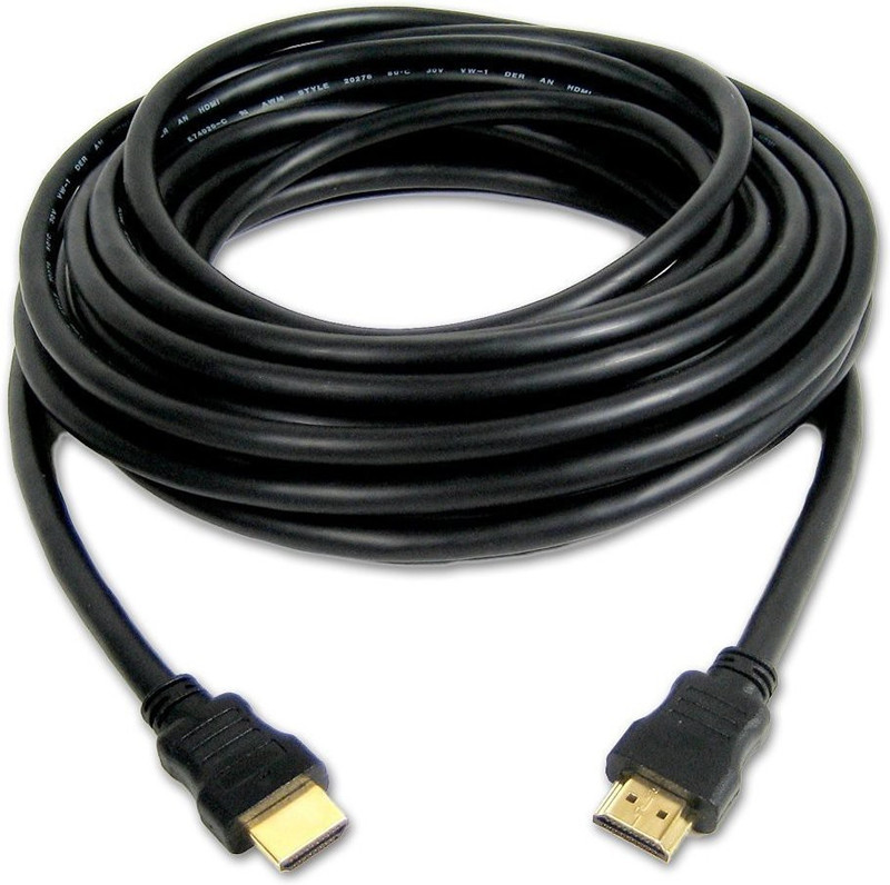 TERABYTE TV-out Cable HDMI Cable 15 Meter (Gold Plated) 3D LED Plasma LCD Full HD Copper(Black, For TV, 15 m)