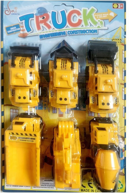 MON N MOL Construction Truck Vehicle Car Toy Set Excavator,Dump Truck,Cement Truck Toy Vehicles Kids Toys(Multicolor)