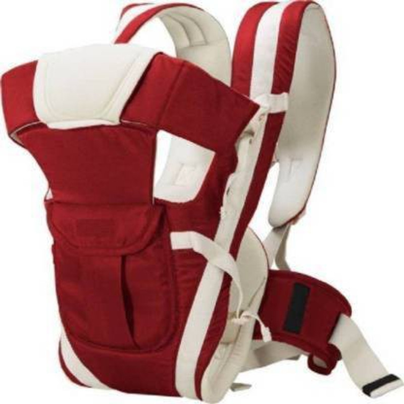 Dewberries Adjustable Baby Carrier Shoulder Backpack With Sling Belt Baby Carrier(Maroon, Front carry facing out)