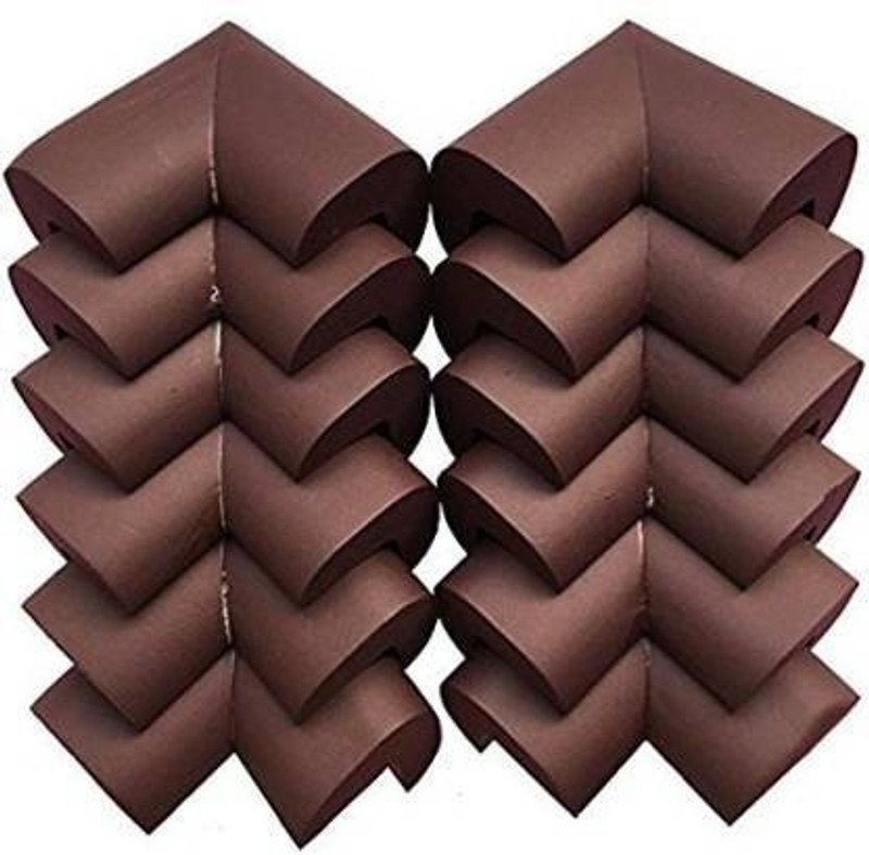 SHOPOWARE Thick Baby Child Infant Kids Safety Table Desk Corner (Brown)(Brown)
