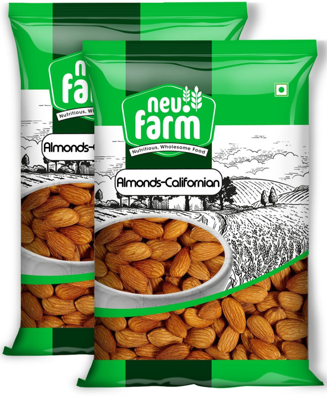 Neu.Farm Badam - Californian - Premium Quality - 100% Natural Almonds(2 x 200 g)