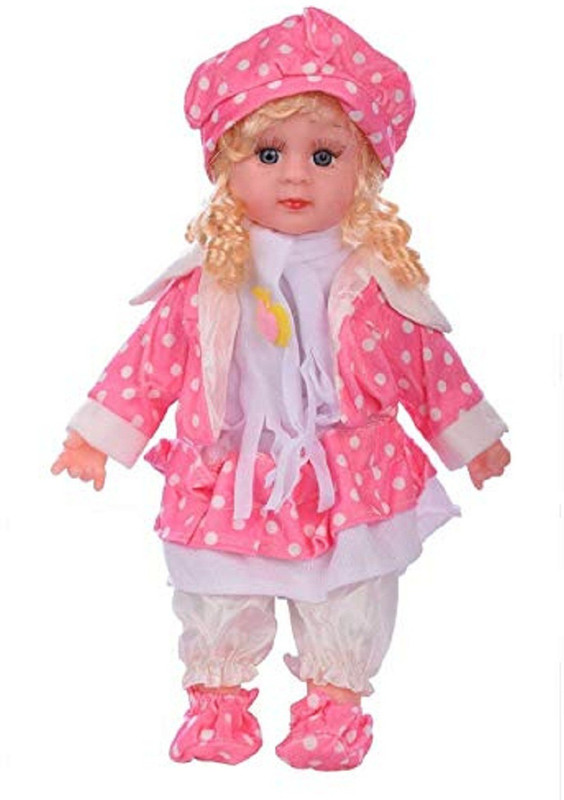 SHREEJIIH Soft Girl Singing Songs Princess Good Looking Musical Baby Doll Toy for Girls(Multicolor)