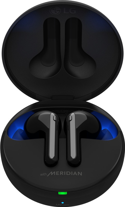 LG TONE Free HBS-FN7 UV nano 99.9% Bacteria Free With ANC Bluetooth Headset(Black, True Wireless)