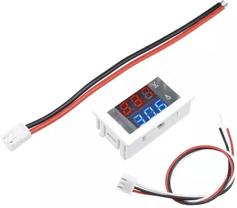 electrolight Black/White High Quality DC 100V 10A Voltmeter Ammeter Blue + Red LED Amp Dual Digital Volt Meter Gauge Digital Voltage Tester