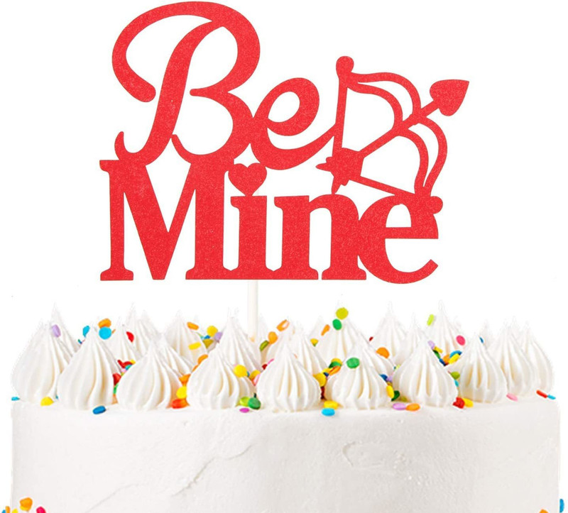 Festiko Be Mine Cake Topper(Red Pack of 1)