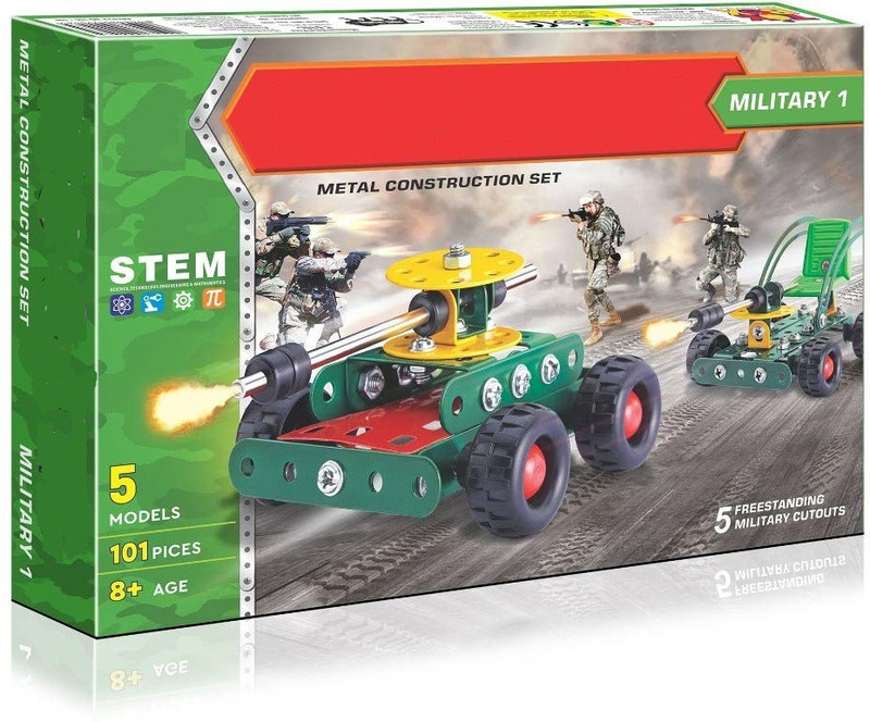 ARNIYAVALA MEC-O-TEC Military NO.1 Construction Set for CONSTRUCTIVE and Creative Minds.5 Models, 101 Pieces Inside(Multicolor)