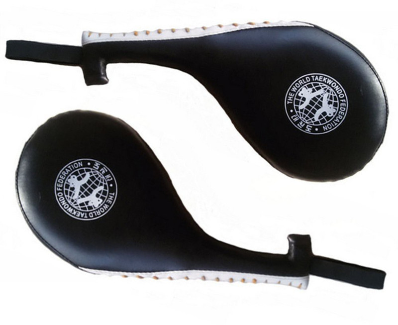 XIOMI BLACK MMA KARATE TAEKWONDO FAN PDA ONE PAIR SINGLE SIDE Kicking Shield(Black)