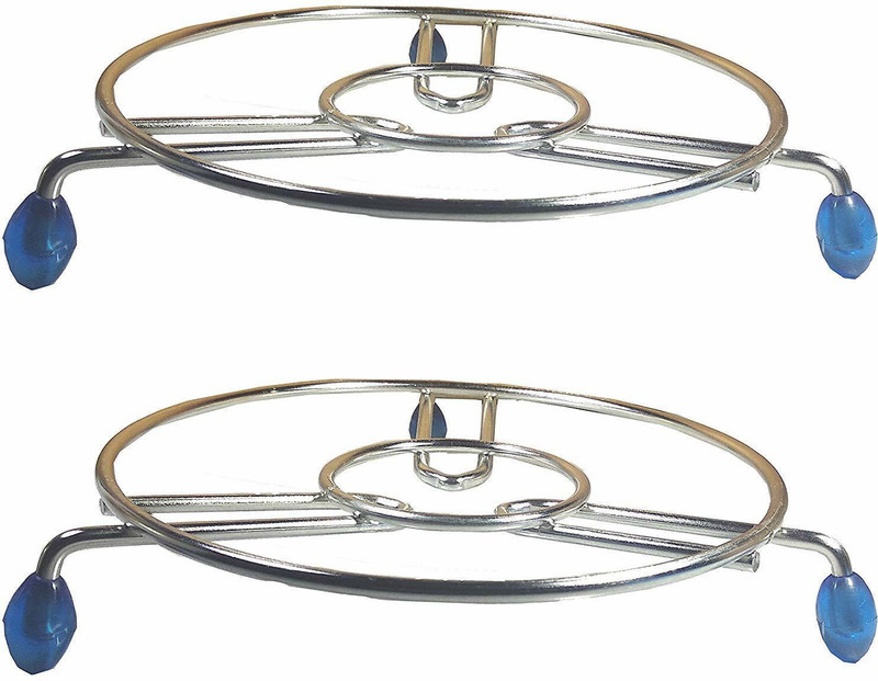Eagean Stainless Steel Silver Colour Hot Plate Stand Round Cooker Steamer Rack Stand Stainless Steel Steamer(10 L)