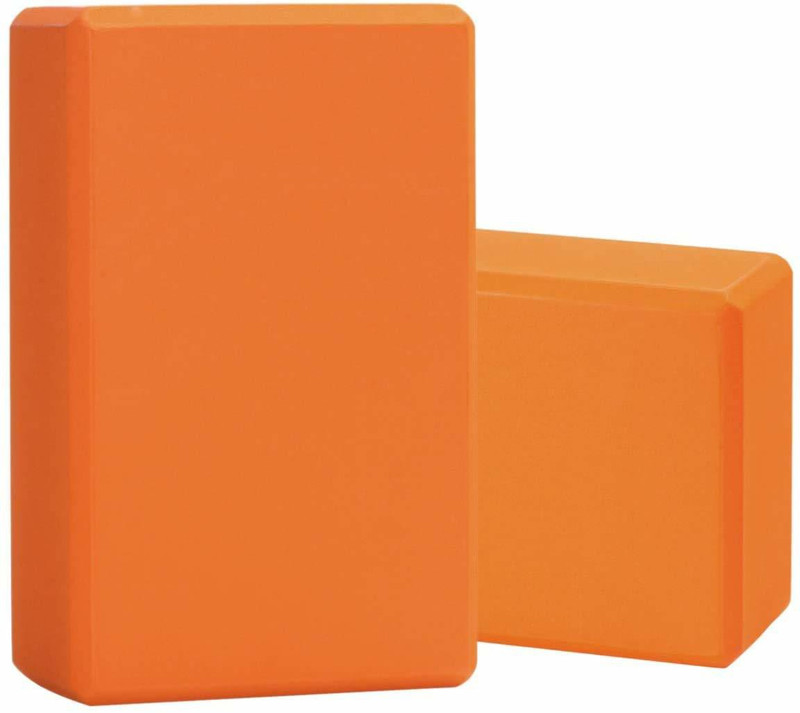 keycraze Yoga Blocks Pack of 2 - Made of High Density Foam for Yoga and Posture Corrector Yoga Blocks(Orange Pack of 2)