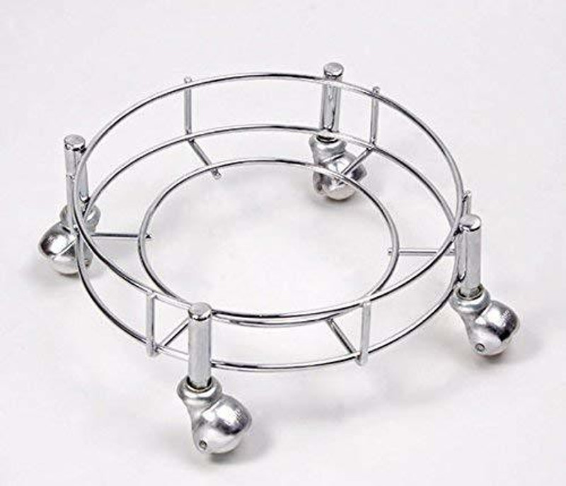 Dogwood Steel Gas Cylinder Trolley | LPG Cylinder Trolley | Gas Cylinder Trolley with Wheels | Cylinder Stand with Smooth Moving Wheels Gas Cylinder Trolley(Silver)