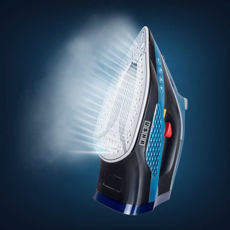 USHA Aqu Glow AG2000CS 2000 W Steam Iron(Blue, Black)