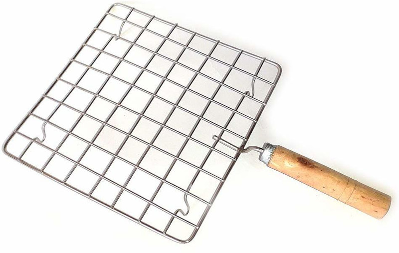 Guru Kripa BBQSkewersforBBQTandoor/Tikka/KababStainlessSteelStickwithWoodenHandle with 0 Skewer Gas Grill