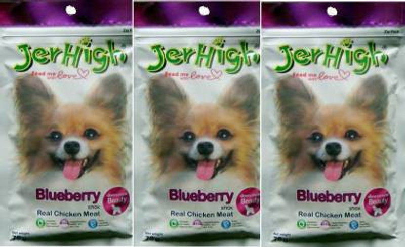 jerhigh CHICKEN (PACK OF 3) Blueberry Dog Treat(210 g, Pack of 3)