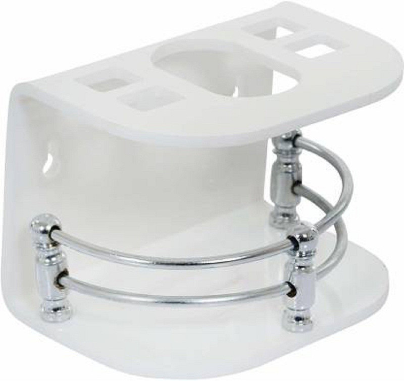 Khodalraj Enterprise Wall Mounted self Adhesive Acrylic Tooth Brush Holder/Stand/Tumbler/Toothpaste for Bathroom Stand Organizer Rack for Home Acrylic Toothbrush Holder(White, Wall Mount)