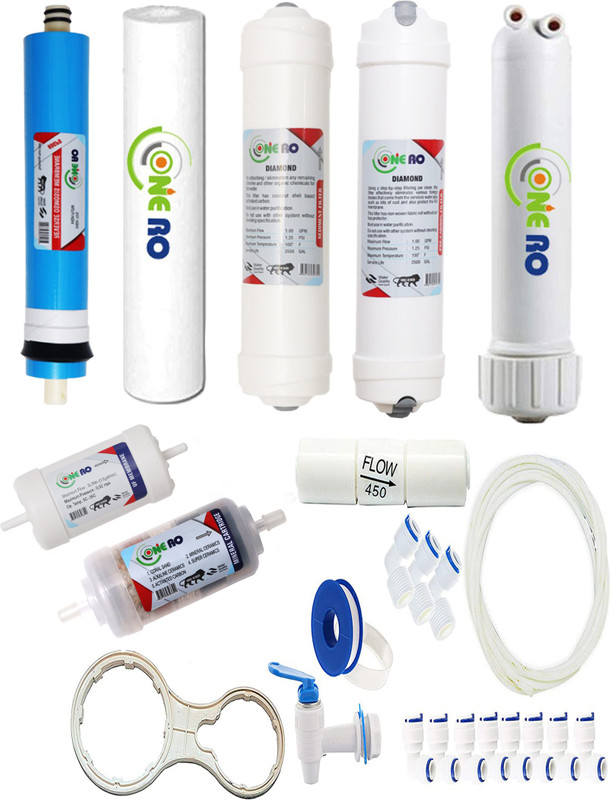 ONE RO Membrane Spare Maintenance Kit for All Type of RO Water Purifier Service Kit Works Upto 3000 HI-TDS Solid Filter Cartridge(0.5, Pack of 23)