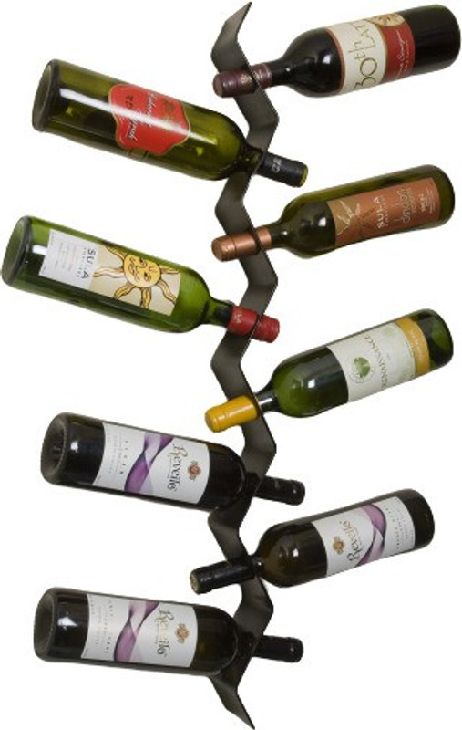 Wine Friend Iron Wine Rack(Black, 8 Bottles)