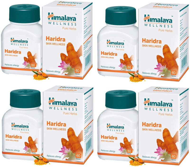HIMALAYA Haridra Tablets Each 60Tab 73mg Pack of 4(Pack of 4, 240 Tablets, 292 mg)