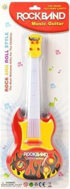 Anushka Toys Plastic Battery Operated Music and Lights mini Guitar Toy for Kids(Multicolor)