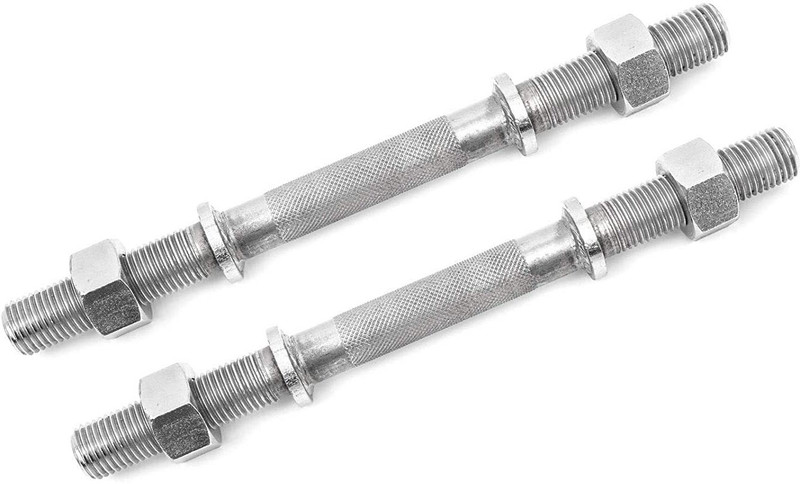 MTU ONLINE STORE Dumbbell Steel Rod Heavy Duty Workout with Nuts Weight Lifting (Pack of 2 Pcs) Weight Lifting Bar(Silver)