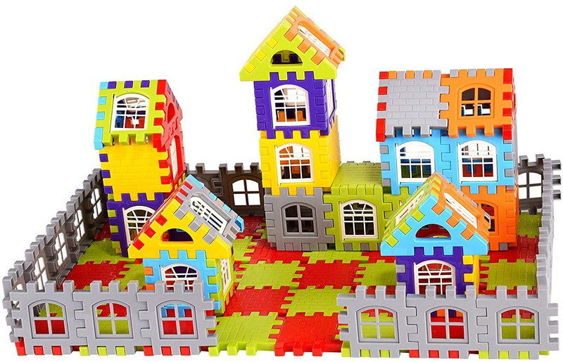 AEXONIZ TOYS Building Blocks for Kids, Jumbo Blocks House Games Blocks Puzzles for Kids Age 4 5 6 Boys Girls | Brain Games ToysPattern Blocks, Birthday Gifts for Kids Made in India Toys(Multicolor)