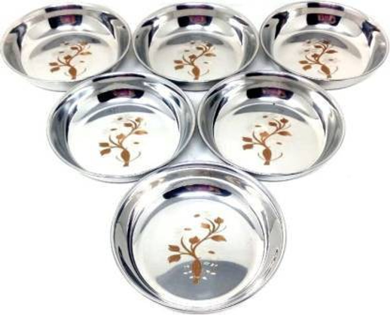 PEEZSTEEL Steel Mixing Bowl(Pack of 3, Silver)