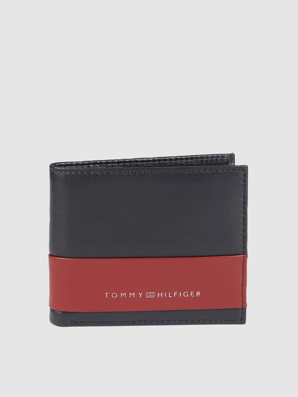 TOMMY HILFIGER Men Blue Genuine Leather Wallet(4 Card Slots)