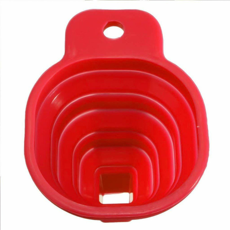 TinyGifts Silicone Funnel(Red, Pack of 1)