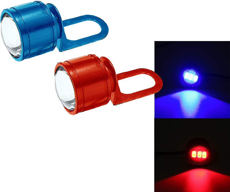 Vagary STROBE LIGHT RED BLUE AUTO FLASHING EAGLE EYE LED Tail Light Motorbike LED for KTM, Yamaha, Bajaj, Royal Enfield, Hero, Honda (12 V, 10 W)(Universal For Bike, Pack of 2)