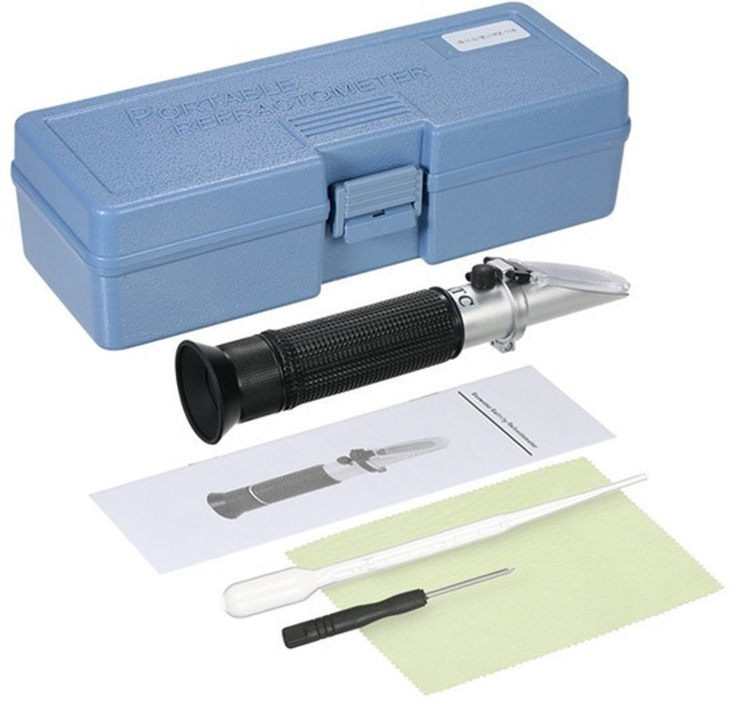 GoodsBazaar 0-100 Brix Contrast Erma Refractometer Sugar Content Tester Hydrometer Gravity Tool Salinity Meter