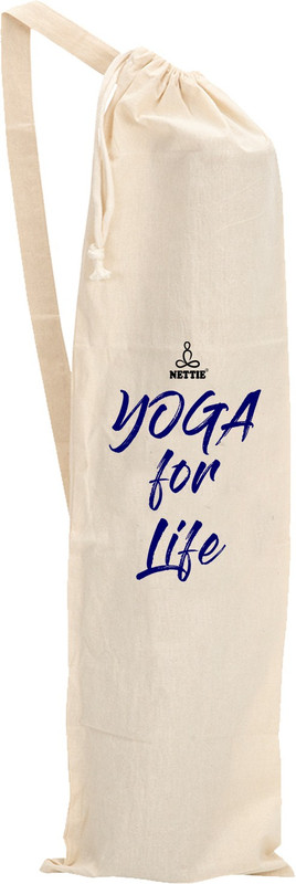 NETTIE yoga mat cotton carry bag - Big Size(Beige, Drawstring Bag)