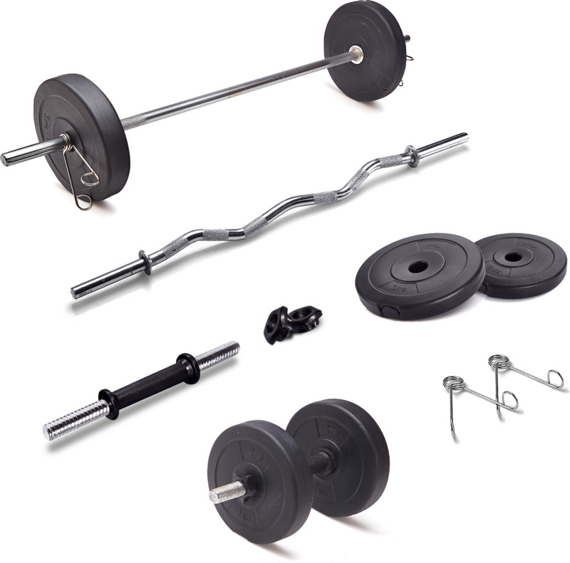 Adrenex 50 kg with Straight, Curl and Dumbbell Rods Home Gym Combo