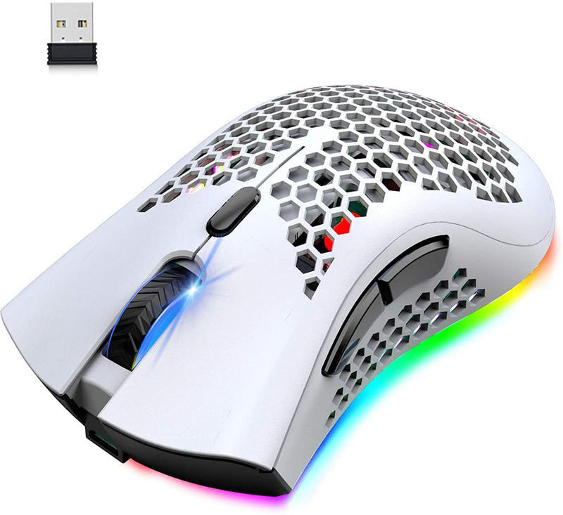 Tobo Wireless Gaming Mouse Honey comb TD-625KM Ambidextrous Optical  Gaming Mouse(2.4GHz Wireless, White)
