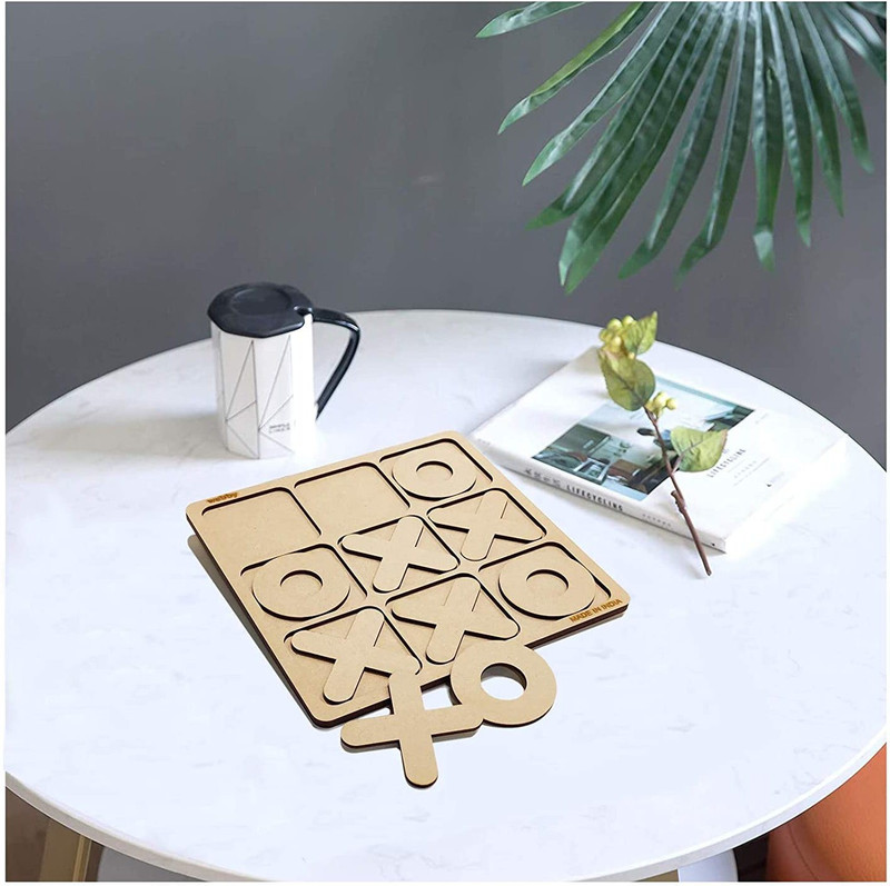 Webby Tic Tac Toe Wooden Classic Board Game Board Game Accessories
