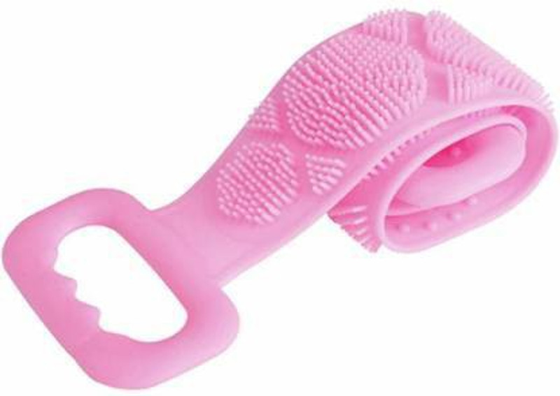 GENIUSCROWN Silicone Body Brush, Easy to Clean, Lathers Well, Eco Friendly, Bath Belt Exfoliating Long Silicone Body Back Scrubber