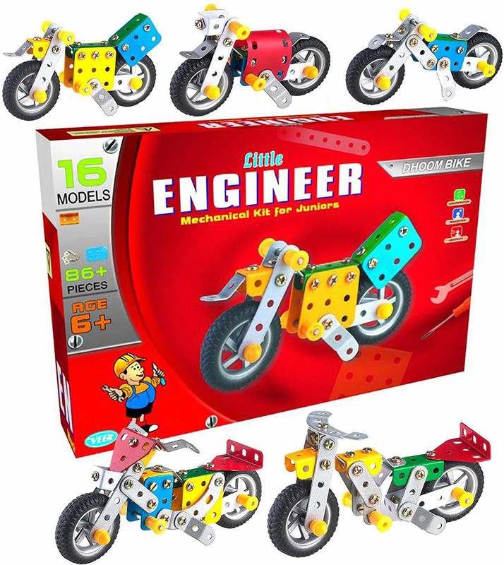 Shopoflux Diy kit Little Engineer Mechanical Kit for Juniors | Tank | Battlefield(Red)