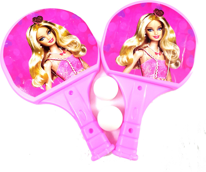 S Mark Girl Plastic Badminton Kit Tennis Racquet Bat and Ball For Babys and Kids (Pack of 2 bat and 2 ball) Badminton Kit