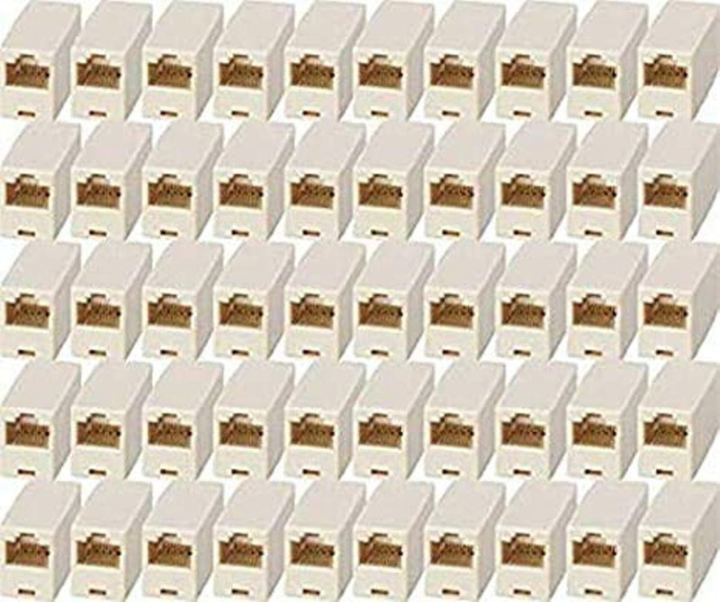 EXPERTRONICS Pack of 50 LAN/RJ45 Cable Connector Female to Female Ethernet Coupler Extender Wired Ethernet Lan Adapter compatible with Linux, Mac, Ubuntu, Windows(1000 Mbps)