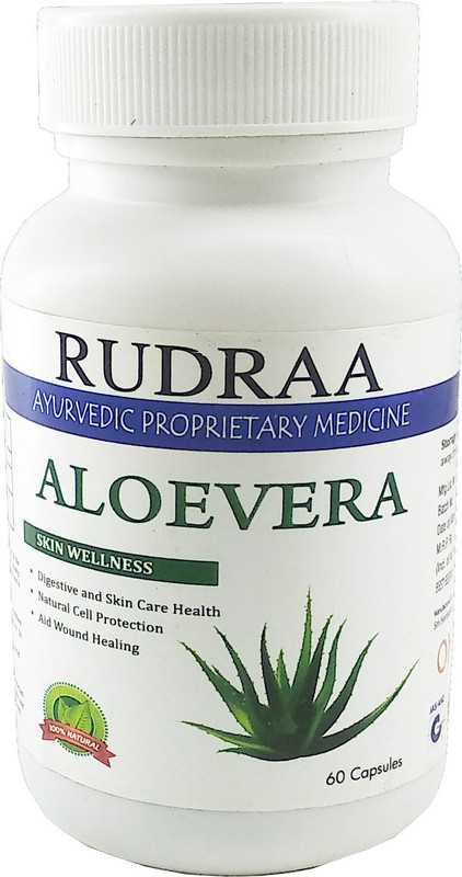 Rudraa Aloe Vera 60 Capsules for purifies your blood and for hair related problems(60 Capsules)