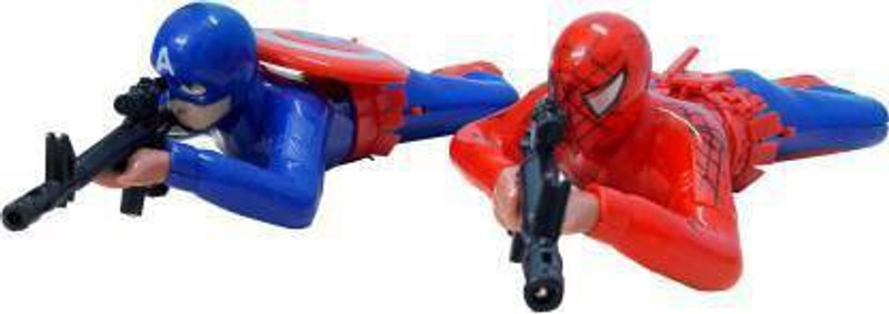 3 Jokers Crawling Avengers Spiderman and Captain America With Lights and Sound(Multicolor)