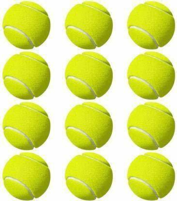 gamers hub Heavy Cricket Tennis Ball (Pack of 12, green) Tennis Ball(Standard, Pack of 12)