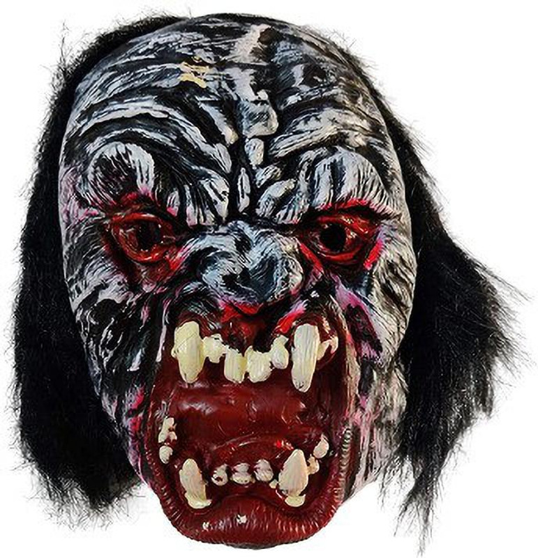 OM CORPORATION Rubber Fancy Horror Scary Ghost Face Mask(Black)