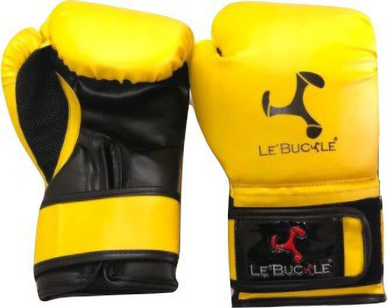le buckle Training Gloves Boxing, Sparring, Punching Workout Exercise Gloves Yellow(10 oz) Boxing Gloves(Yellow)