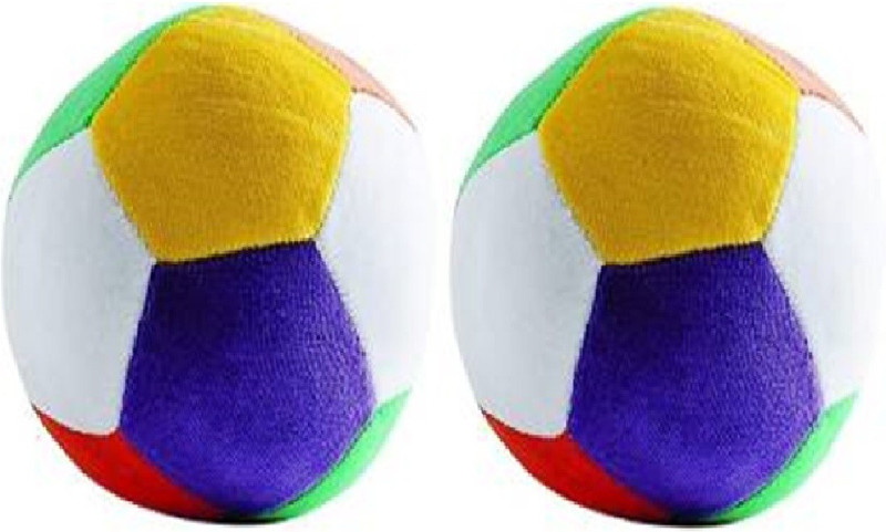Tashu Collection Multicolored soft stuffed ball with rattle sound4 for kids  - 12 cm(Multicolor)