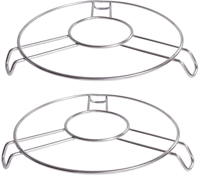 Productmine Stainless Steel Heat Resistant BIG Size Hot Pan / Pot Stand Mat Cooker Jali ,Table Ring DIAMETER 17 CM - 2 PC Matt Trivet(Pack of 2)